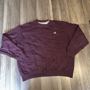 Champion ECO Authentic Crewneck Sweatshirt Burgundy Maroon XL